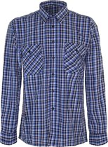 STØRVIK Houthakkersblouse Katoen Lange mouw Heren B7 Donkerblauw Lichtblauw - Maat 4XL - EGERSUND