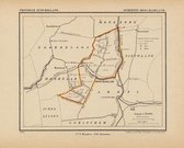 Historische kaart, plattegrond van gemeente Hoog Blokland in Zuid Holland uit 1867 door Kuyper van Kaartcadeau.com