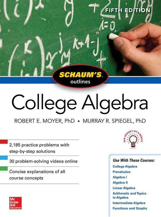 Schaum's Outline of College Algebra, Fifth Edition - cover