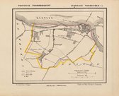 Historische kaart, plattegrond van gemeente Woudrichem c.a. in Noord Brabant uit 1867 door Kuyper van Kaartcadeau.com
