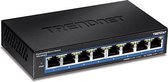Trendnet TEG-S80ES netwerk-switch Managed Gigabit Ethernet (10/100/1000) Zwart, Blauw