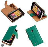 PU Leder Groen Nokia Lumia 530 Book/Wallet Case/Cover