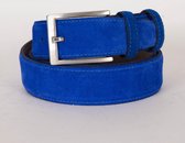 3.5 CM SUEDE RIEM 0004-10 KOBALT MAAT 115