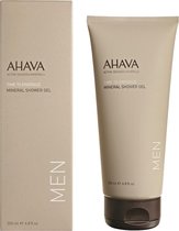 AHAVA MAN Mineraal Douchegel - Verkwikkende Reiniging voor Mannen | Behoudt Natuurlijke Vochtbalans | Kalmeert en Beschermt de Huid | Reinigingsgel voor een droge huid & gezicht | Badzeep | Body Wash voor heren - 200ml