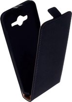 BAOHU Lederen Samsung Galaxy Core 2 Flip Case Cover Hoesje Zwart