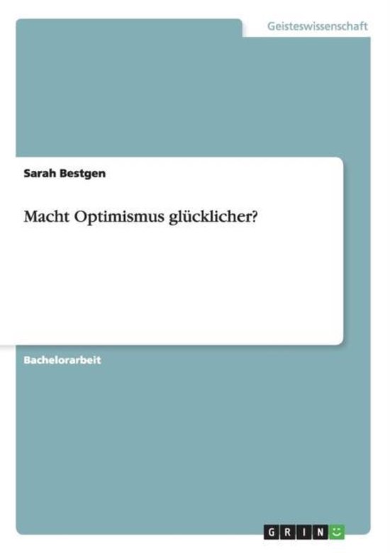 Macht Optimismus Glucklicher? - cover