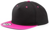 Snapback met Platte Klep Zwart/Roze (One size fits all)