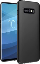 Ultradunne TPU Case | Samsung Galaxy S10 | Zwart | Mat Finish Cover | Luxe Siliconen Hoesje