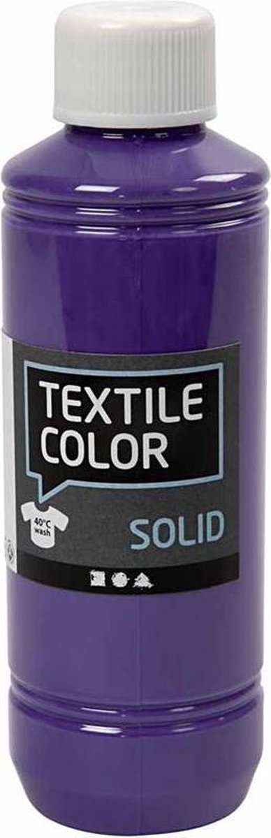 Textil Solid, paars, dekkend, 250 ml