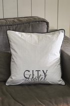 Riviera Maison City Hotel Basic Pillow Cover - Kussenhoes - 50x50 - Wit - Polyester
