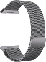 KELERINO. Milanees bandje voor Fitbit Ionic Magneetsluiting - Grijs - Large