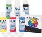 Plus Color Acrylverf - Verf - Color School - Set 6x60 ml - Primaire Kleuren