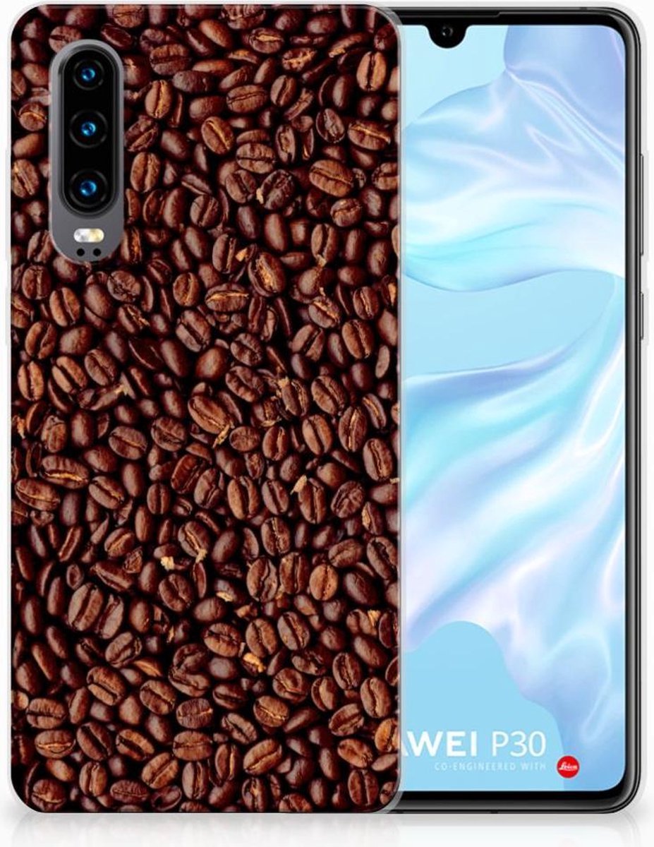 Huawei P30 Siliconen Case Koffiebonen