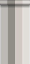 Papier peint Origin à rayures gris et taupe - 346515-53 x 1005 cm