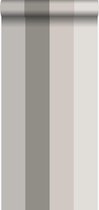 Origin Wallcoverings behangpapier strepen grijs en taupe - 346515 - 53 cm x 10,05 m