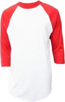 Soffe - Honkbal - Honkbalshirt - Heren - Dames - ¾ mouw - Rood - Medium