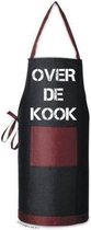 Benza Schort Over de kook - Grappige/Leuke/Mooie/Luxe Keukenschort - Zwart/Rood
