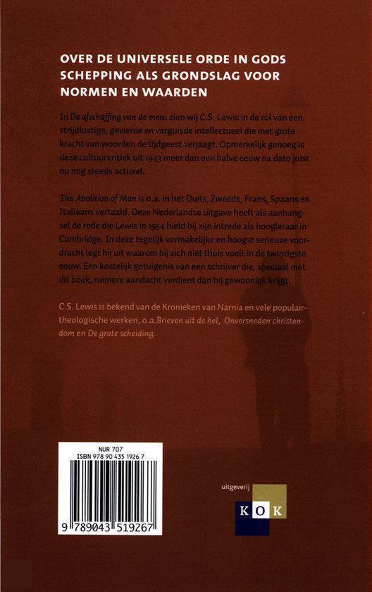 De afschaffing van de mens