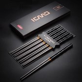 Luxe Chopsticks - RVS - 5 paar - Koreaans - Antislip