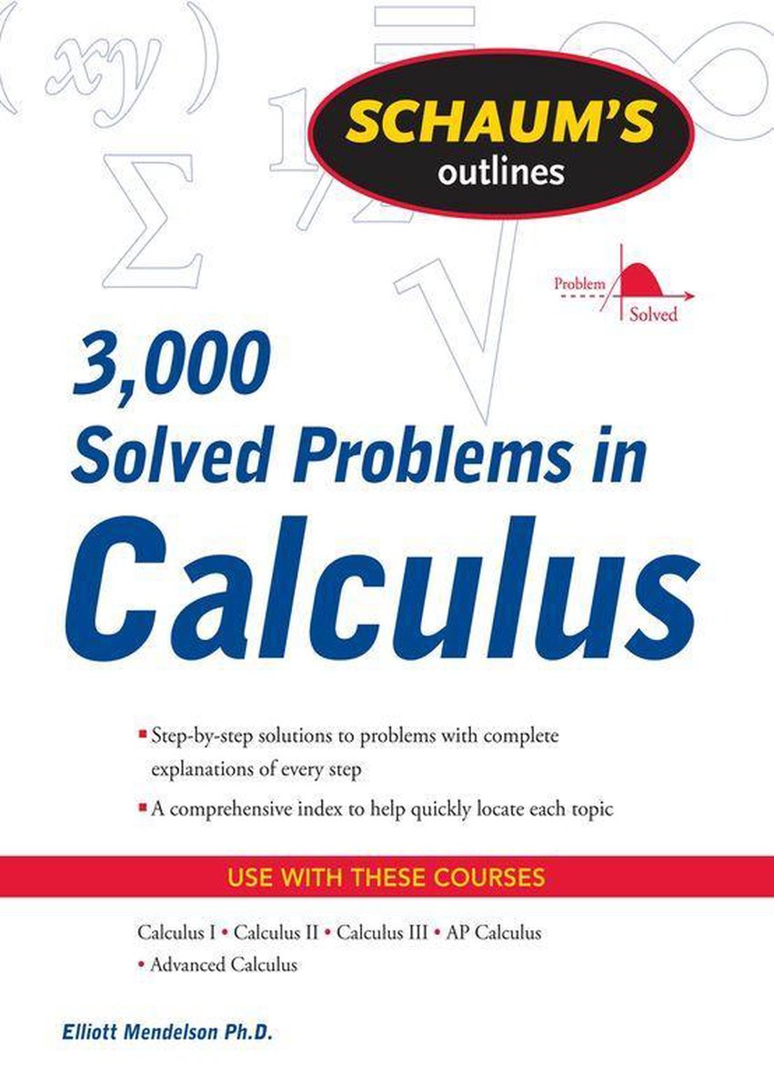 Omslag van Schaum's 3,000 Solved Problems in Calculus