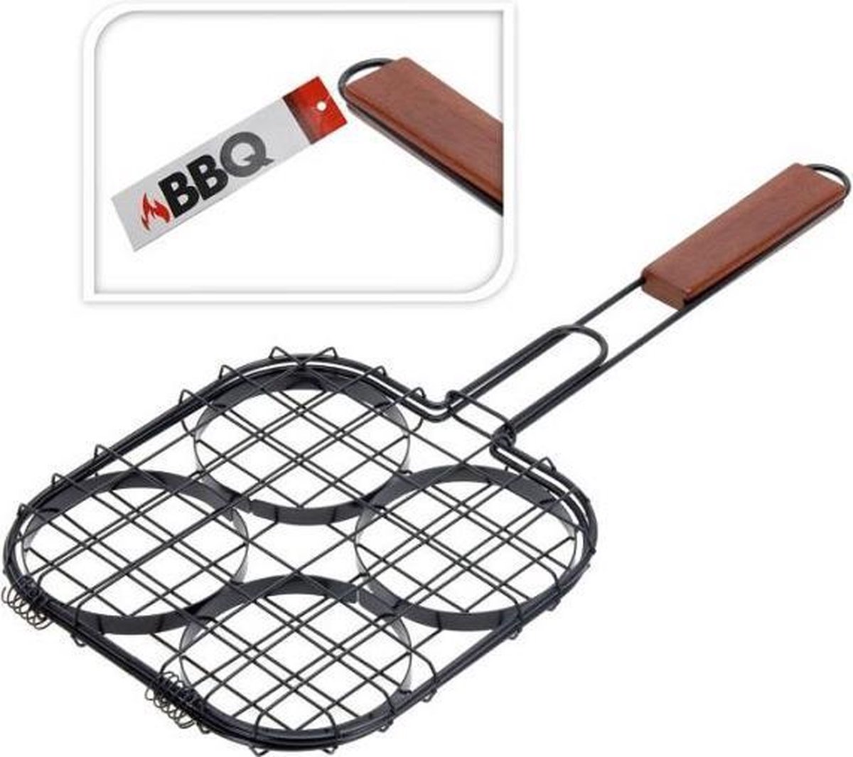 | Gpdesign Bbq Hamburger Grill Klem Met Handgreep Krumble BBQ Hamburger grillklem voor op de barbecue