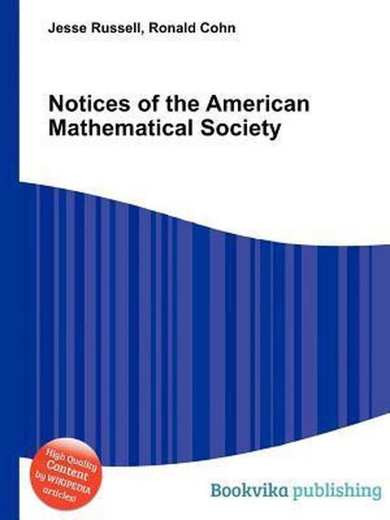 Notices of the American Mathematical Society 9785511390673 Boeken