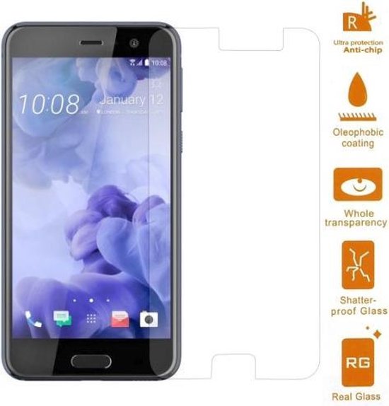 Geschikt voor HTC U Play Screenprotector Glas