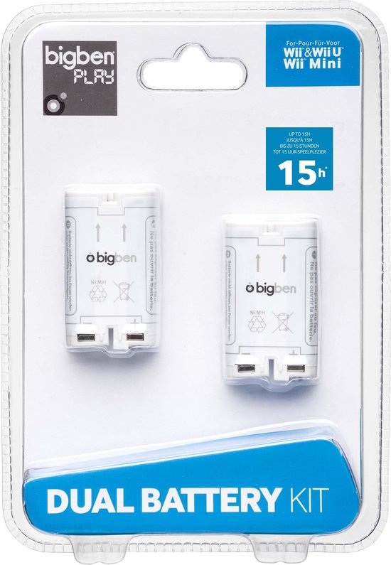 Bigben Oplaadbare Batterijen Wit Wii + Wii U | bol.com