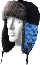 Luxe Bontmuts Blue Polar - Unisex Imitatie Bont Wintermuts Sneeuwmuts Blauw Oorflappen Imitatiebont