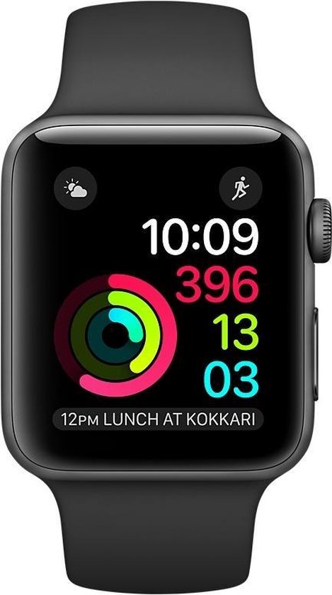 lijden Presentator Ontstaan Apple Watch Series 2 Smartwatch 42mm - Spacegrijs Aluminium / Zwart  sportband | bol.com