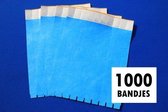 Grootverpakking: CombiCraft Blanco Tyvek Polsbandjes Blauw - 1000 stuks