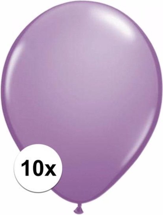 Lavendel paarse party ballonnen 10x stuks 30 cm - Feestartikelen/versieringen
