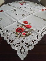 Home Trend - Tafelkleed - 110x110 cm - Wit - Roses