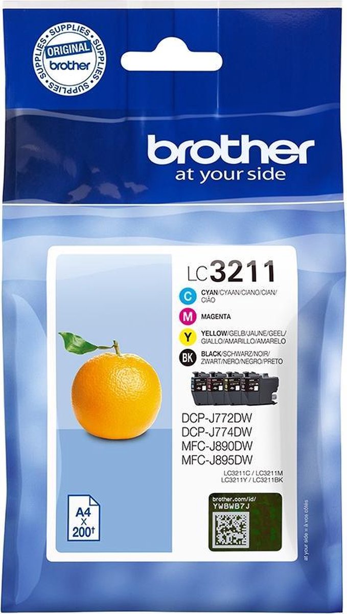 Brother LC-3211VAL inktcartridge Origineel Zwart, Cyaan, Magenta, Geel Multipack - Brother