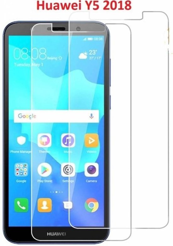 2 Stuks - Geschikt voor Huawei Y5 (2018) Tempered glass /Beschermglas Screenprotector