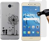 MP Case screenprotector PLUS Gratis Love back cover voor Huawei Y7