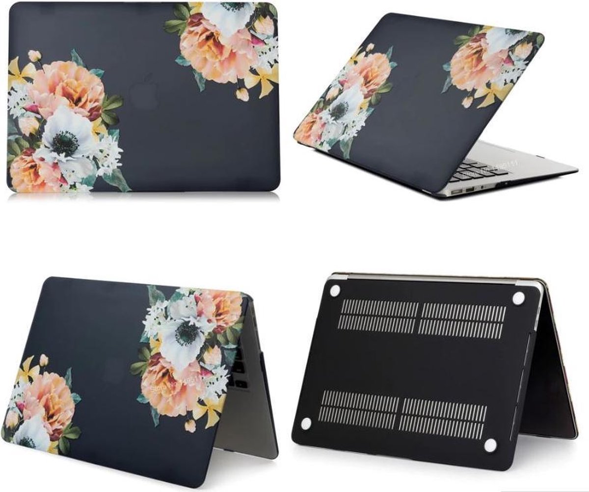 Macbook Case voor Macbook Air 13 inch (modellen t/m 2017) - Laptoptas - Hard Case - Bloemen