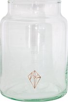 TAK Design Vaas Diamonds M - Handgemaakt - Glas - Ø10 x 14 cm - Koper