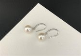 ZoDoll Zilver Oorhangers met Zoetwaterparel (Ronde/8.0-8.5mm/ Wit) ZDP.0211.181.22W9