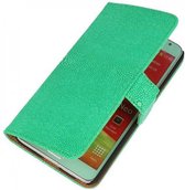 Devil Bookstyle Wallet Case Hoesjes voor Galaxy Note 3 Neo Groen