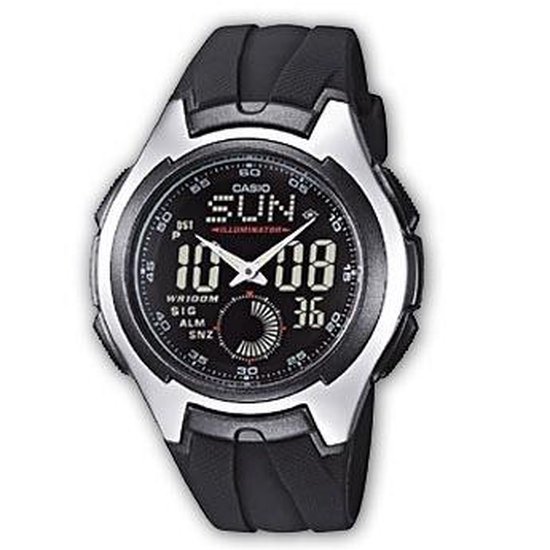 Casio Analoog-Digitaal Time horloge met alarm en stopwatch # AQ-160W-1-BV | bol.com