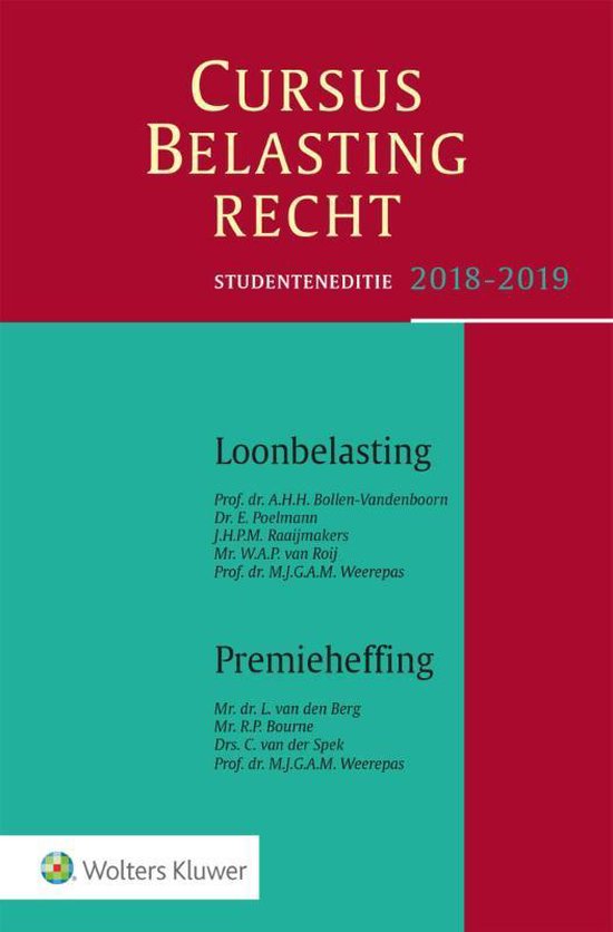 Cursus Belastingrecht 2018-2019 - cover