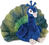 Pluche pauw vogel knuffel 30 cm - Pauwen dieren knuffels - Speelgoed voor peuters/kinderen