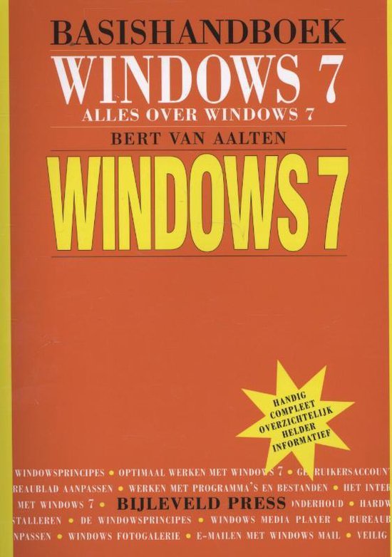 Cover van het boek 'Basishandboek Windows 7' van Bert van Aalten