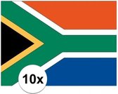 10x stuks Vlag Zuid Afrika stickers