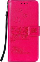 Uilen Book Case - OnePlus 7 Hoesje - Roze