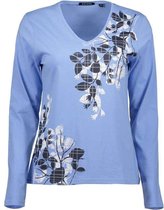 Blue Seven dames shirt LM blauw+print - maat 48