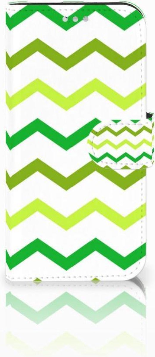 Samsung Galaxy S7 Telefoon Hoesje Zigzag Groen