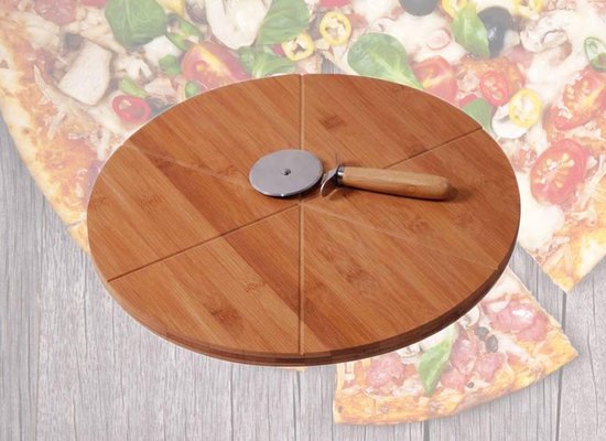 variabel Elementair voordeel Pizzaplank - pizzasnijder - snijplank - keukengerei - 33cm omtrek - 1,5cm  dik - DisQounts | bol.com