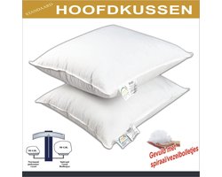 Hotel Hoofdkussen 60x70cm 100% katoen percal tijk set van 2 stuks Wit